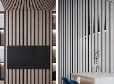 Декоративная рейка белая берёза