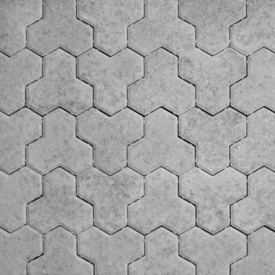 Терминальный камень "Трилистник" 197х197х100 Стандарт серый