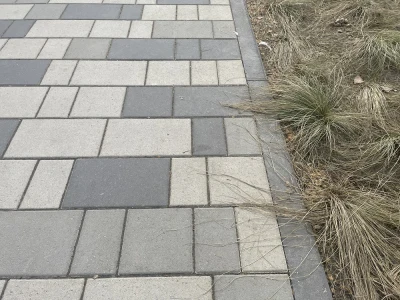 Плитка тротуарная "Городской микс" 60 мм Стандарт белый